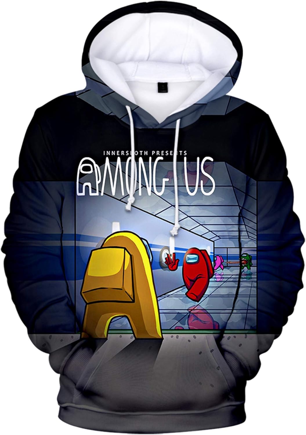 Duwamesva Unisex Among Us Hoodie Sweatshirt Hooded Pullover for Mens