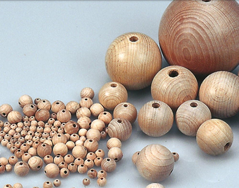 5 Extra Large Untreated 70mm Wooden Bead Balls with Threading Holes for