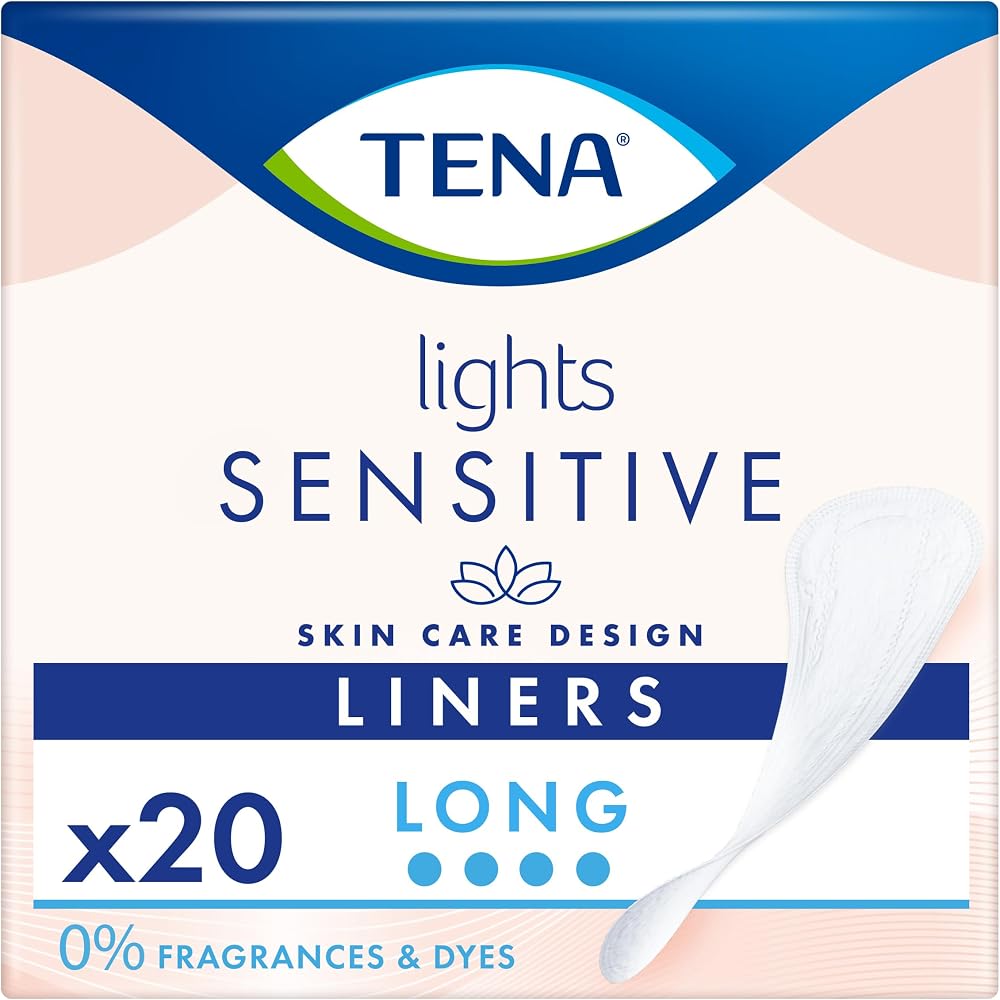TENA Lights 20 Long Liners Pack of 3 - Women's Discreet, Fast Absorbing