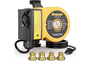Acquaer 115V 3-Speed Hot Water Recirculating Pump, 11GPM Cast Iron Ciruclation Pump for Instant Water Heater, Heated Flooring System