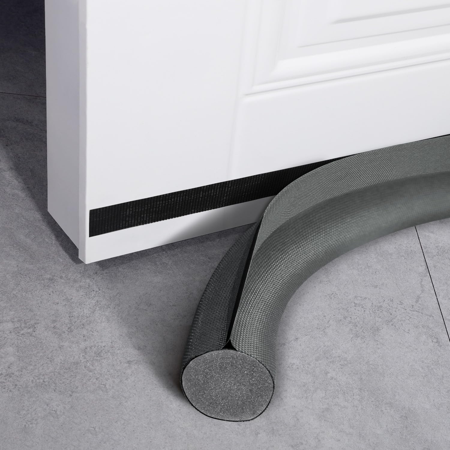 Draft Stoppers - 2 Pack Door Draft Stopper - 37 Inch One-Sided Under Door Draft Blockers - Soundproof, Dust, and Cold Air Stopper - Door Draft Stoppers for Bottom of Door, Fits Interior and Exterior Doors（Grey）