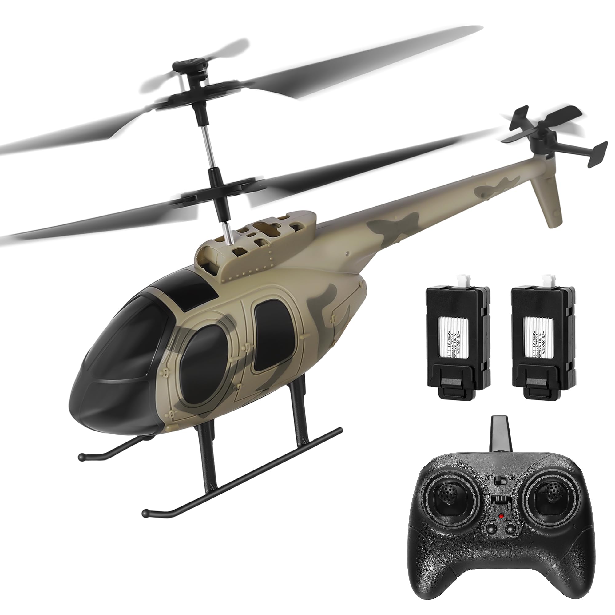 Sitodier Remote Control Helicopter for Kids, 2.4GHz Camouflage RC Helicopter with Gyro, Altitude Hold, 3 Channel, Indoor Toy for Kids Boys & Adults