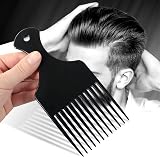 Sularpek 2 Pcs Afro Hair Comb Wide Tooth Carbon Fiber Detangler Plastic Black view 5