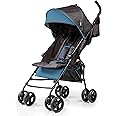 Summer by Ingenuity 3D Mini Convenience Stroller – Lightweight Stroller with Compact Fold, Multi-Position Recline, Canopy with Pop Out Sun Visor – Umbrella Stroller for Travel & More, Blue/Black