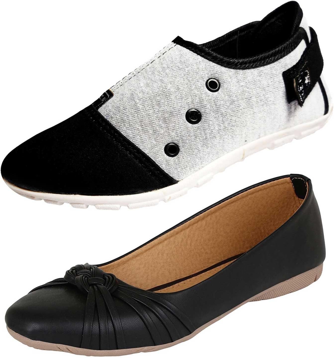 Ziaula Woman Casual Shoe and Belly Combo Pack