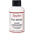 Angelus Acrylic Leather Paint for Shoes, Sneakers, Leather, Canvas, Furniture, and More - 4 fl oz, Flat White