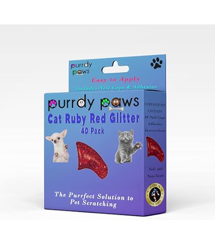 Purrdy Paws Soft Nail Caps For Dogs - 40 Pack Gold Glitter Jumbo Size For Large Breeds - View #9