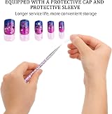 Hanyousheng 3pcs Nail Art Brushes Fine Detail Painting Pen Set Random Color view 6