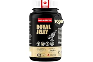 Inno Nutrition Royal Jelly 1,000mg 120 Soft gels | Made in Canada | 10-HDA (Hydroxy-D-Decenoic Acid) | Immune, Antioxidant an