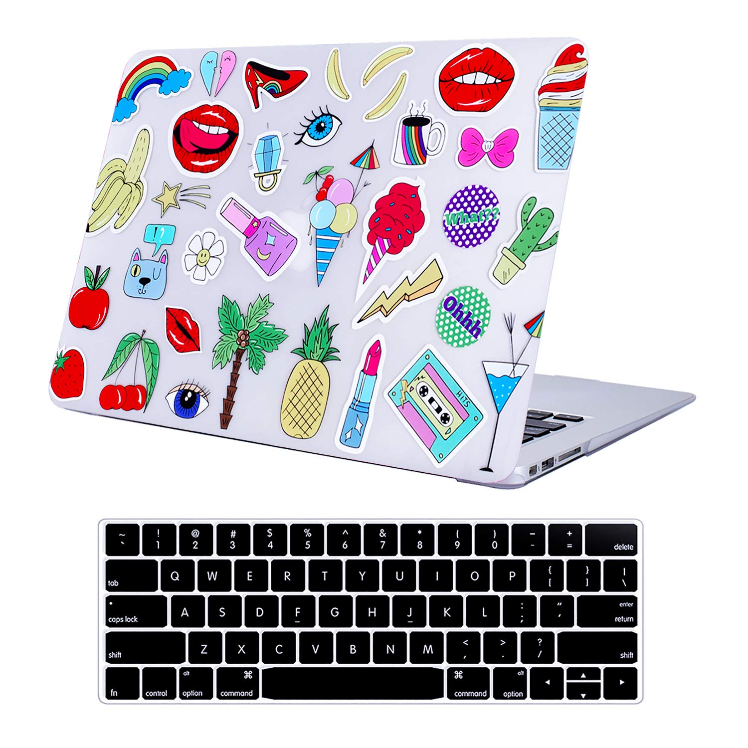 AUSMIX Compatible with MacBook Pro 13 inch Case M1 A2338/A2289/A2251/A2159/A1989/A1706/A1708 Release 2020 2019 2018 2017 2016,Plastic Hard Shell Case & Keyboard Cover for Mac Pro 13 inch, Lipstick