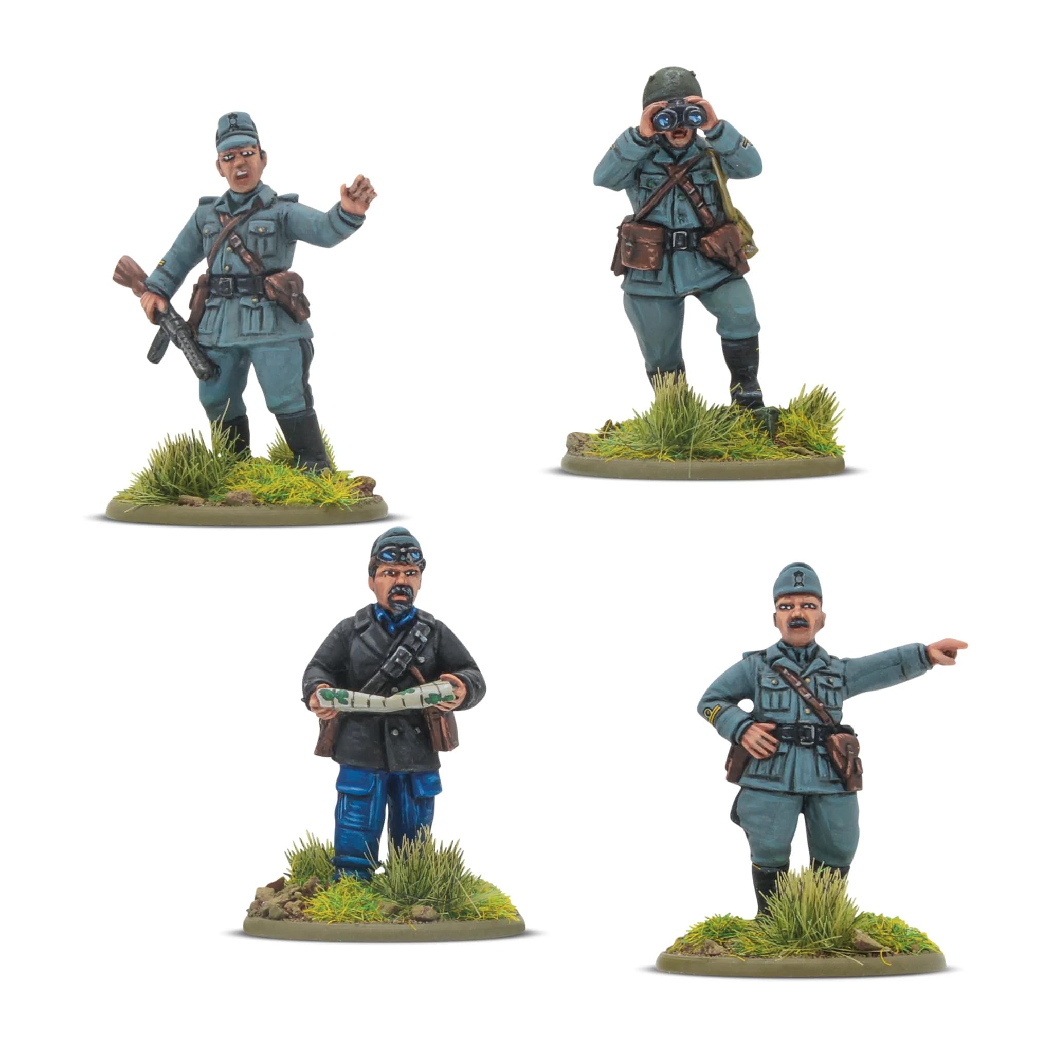 Warlord Games Italian Army Platoon Commanders - 28mm Scale Resin Miniatures for Bolt Action Highly Detailed World War 2 Miniatures