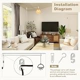 DiCUNO E27 Lampholder Pendant Light Fitting White 4M Cable Ceiling Kit view 5