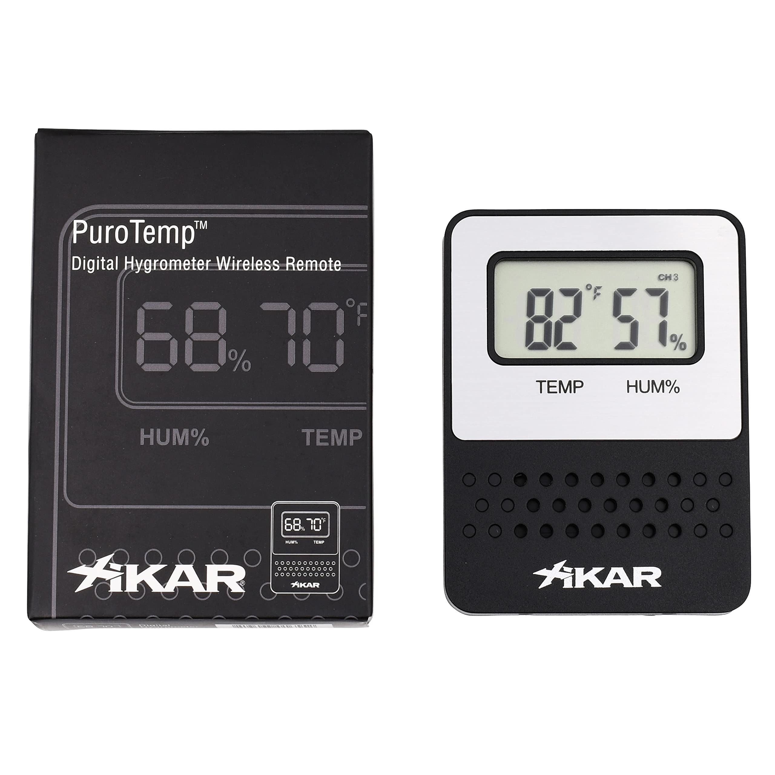 Xikar The Big Easy Tobacco Accessories 9949 Purotemp Wireless Remote Sensor, Black