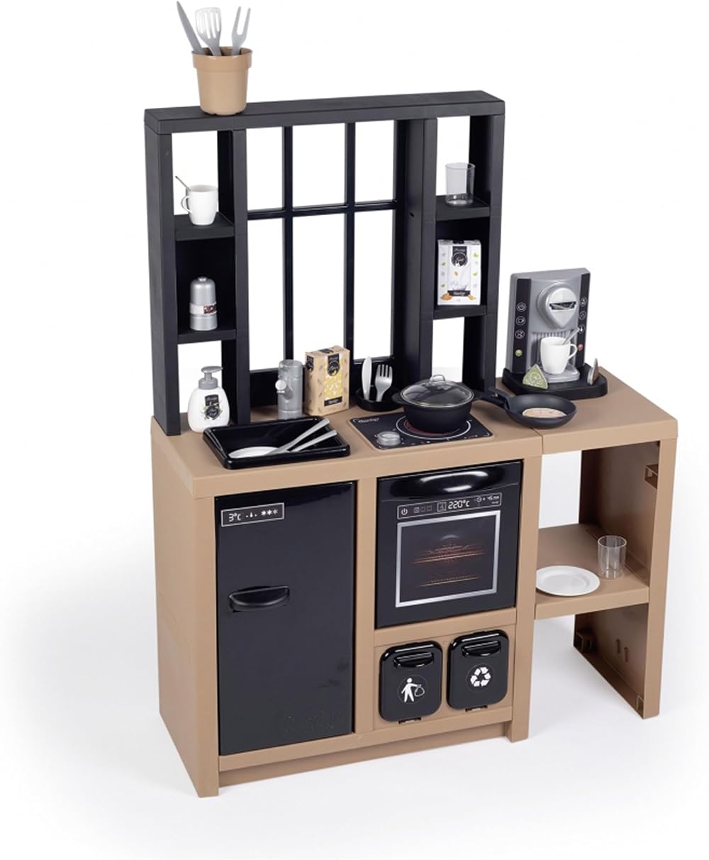 Smoby Kitchen Loft Urban Style with 32 Accessories for Little Chefs