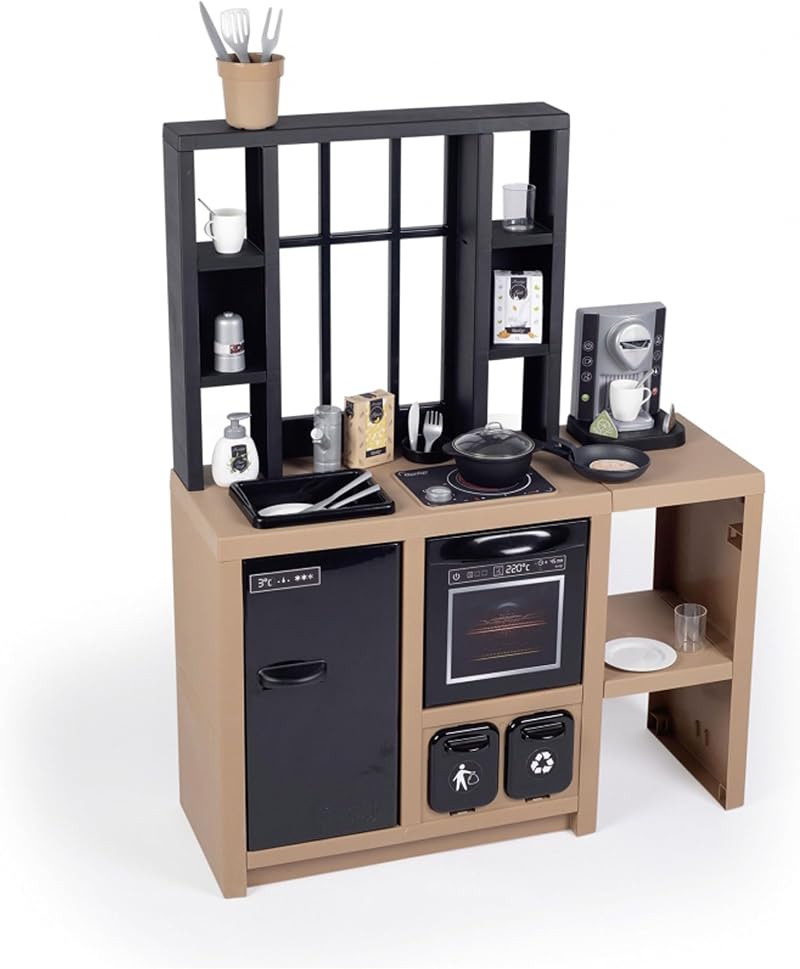 Smoby Kitchen Loft Urban Style with 32 Accessories for Little Chefs
