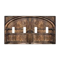 Xuejiaku Light Switch Cover Western Barn Door Brown