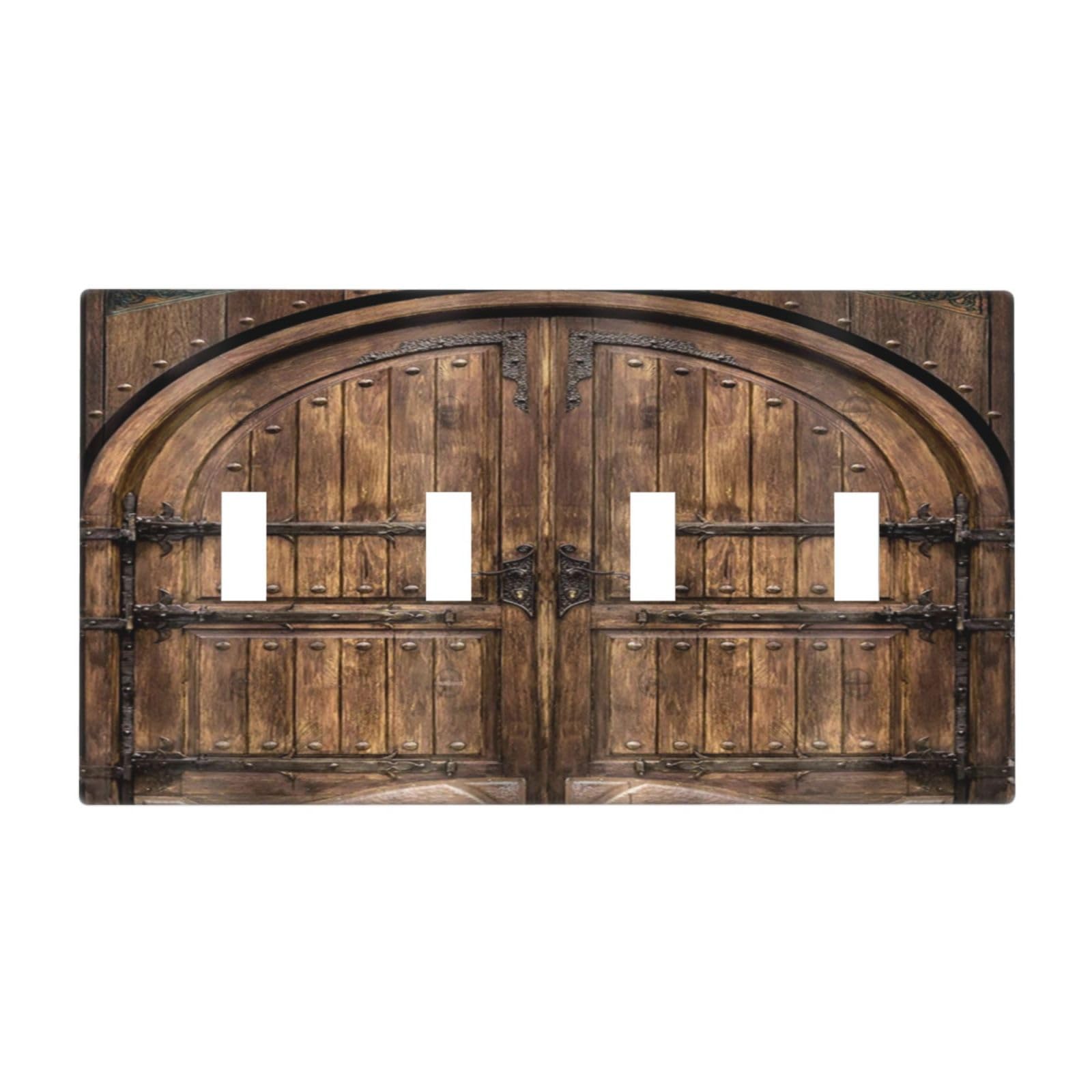 Xuejiaku Light Switch Cover Western Barn Door Brown
