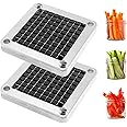 WICHEMI Replacement Chopper Blade 3/8" Blade Commercial Vegetable Chopper Stainless Steel Onion Chopper Dicer Blades and Pusher Block for Tomato Dicer French Fry Cutter (2 Pack)