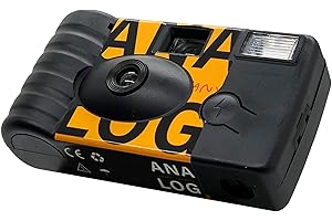 ANALOG CAMERA COMPANY Analog Disposable Camera w/Flash + Development & Digital Uploads (Yellow) | 35mm Film Single-Use Camera, 24 Exposures, Pictures Sent to Your Phone