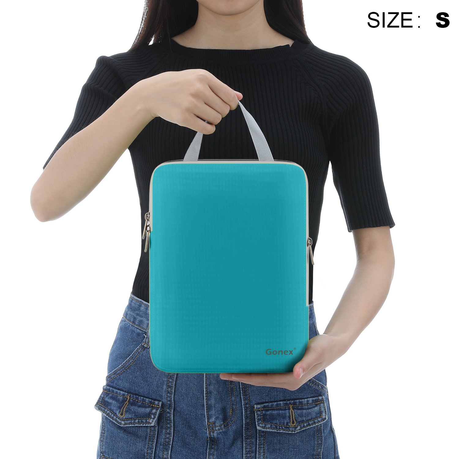 Compression Packing Cubes 3/4er Set, Gonex Kleidertaschen 4-teilig Verpackungswürfel, Kleidertaschen Set, Kofferorganizer Reise Würfel, Blau(4er) 6