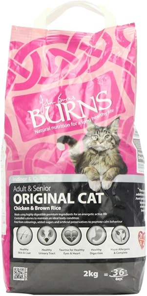 burns dry cat food