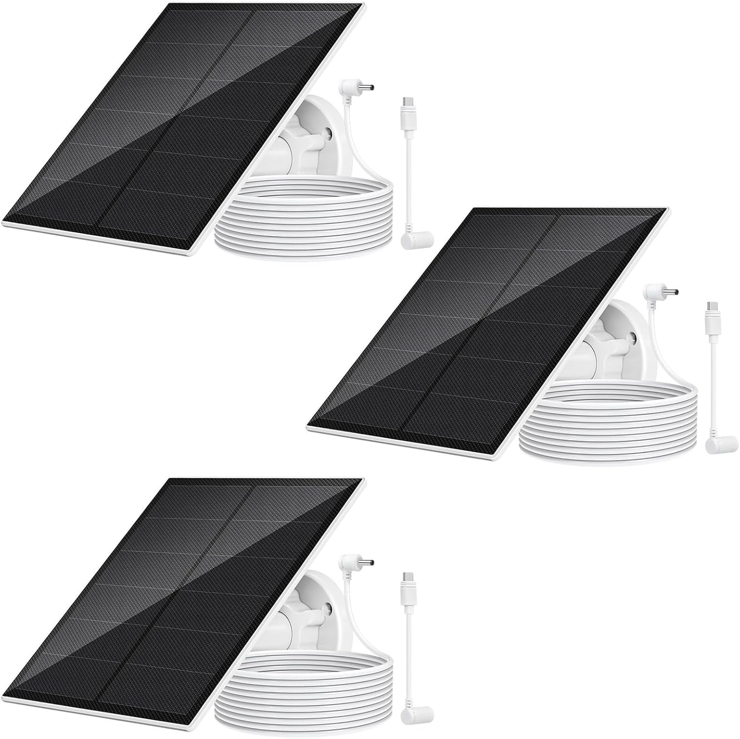 Photo 1 of Solar Panel for Ring Camera,5W Ring Solar Panel,Ring Camera Solar Panel Compatible with Ring Spotlight Cam Battery & Ring Stick Up Cam Battery,Ring Stick Up Cam 2nd & 3rd Gen with Barrel Plug (3 Pack)