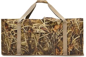 Quovexa Decoy Bag, 12 Slot Duck Decoy Bag with Bottom Drains, Padded Shoulder Strap Duck Hunting Bag, Decoy Bags, Duck Hunting Accessories, Waterfowl Blind Bag to Protect Duck Decoys, Hunting Gear