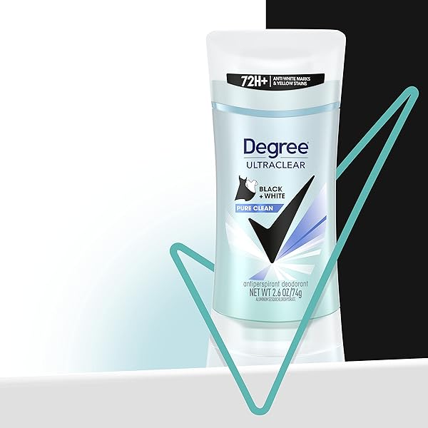 DEGREE ANTIPERSPIRANT FOR WOMEN PROTECTS FROM DEODORANT STAINS PURE CLEAN DEODORANT FOR WOMEN 2.6 OZ