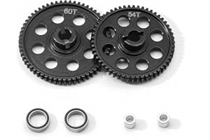 CHRCOED 0.5M 54T / 60T Hardened Steel Spur Gear Metal Main Gear for 1/18 RC Car Traxxas LaTrax Teton Rally Desert Prerunner Upgrade Part 7591/7640