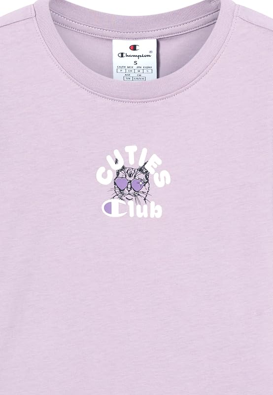 Legacy Girls, T-Shirt Girocollo con Grafica, S, Viola, Viola, S