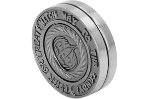 Keenso Metal Fidget Slider Coin,Haptic Coin Toy Metal Fidget Toys for Sensory Anxiety Stress Relief