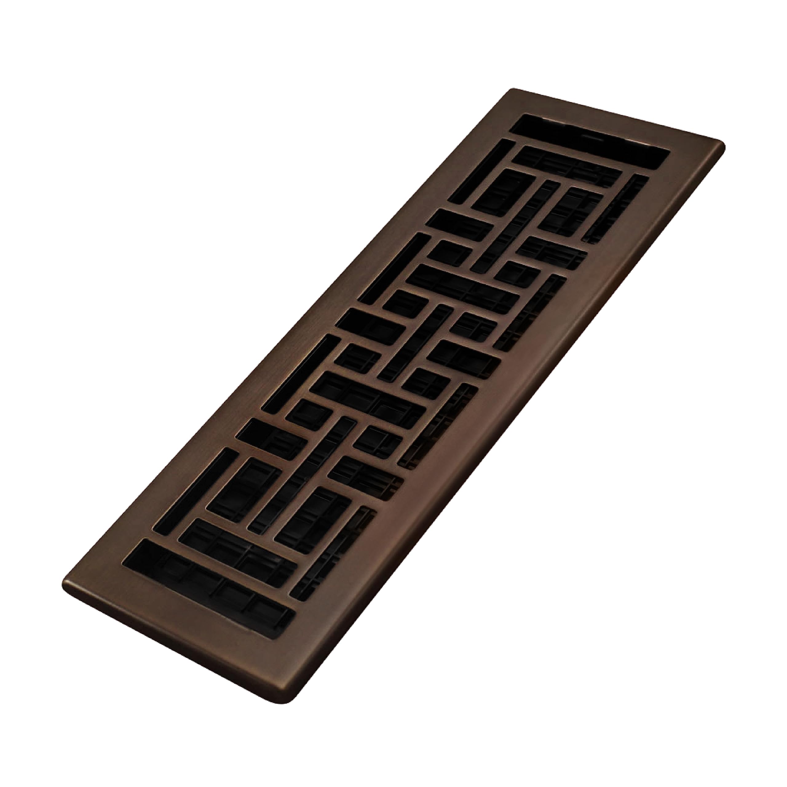Photo 1 of Decor Grates AJH414-RB Oriental Floor Register, 4x14 Inches, Rubbed Bronze Finish