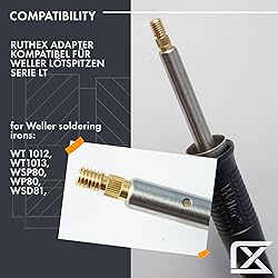 ruthex 2x Soldering Tips adapter for Weller series