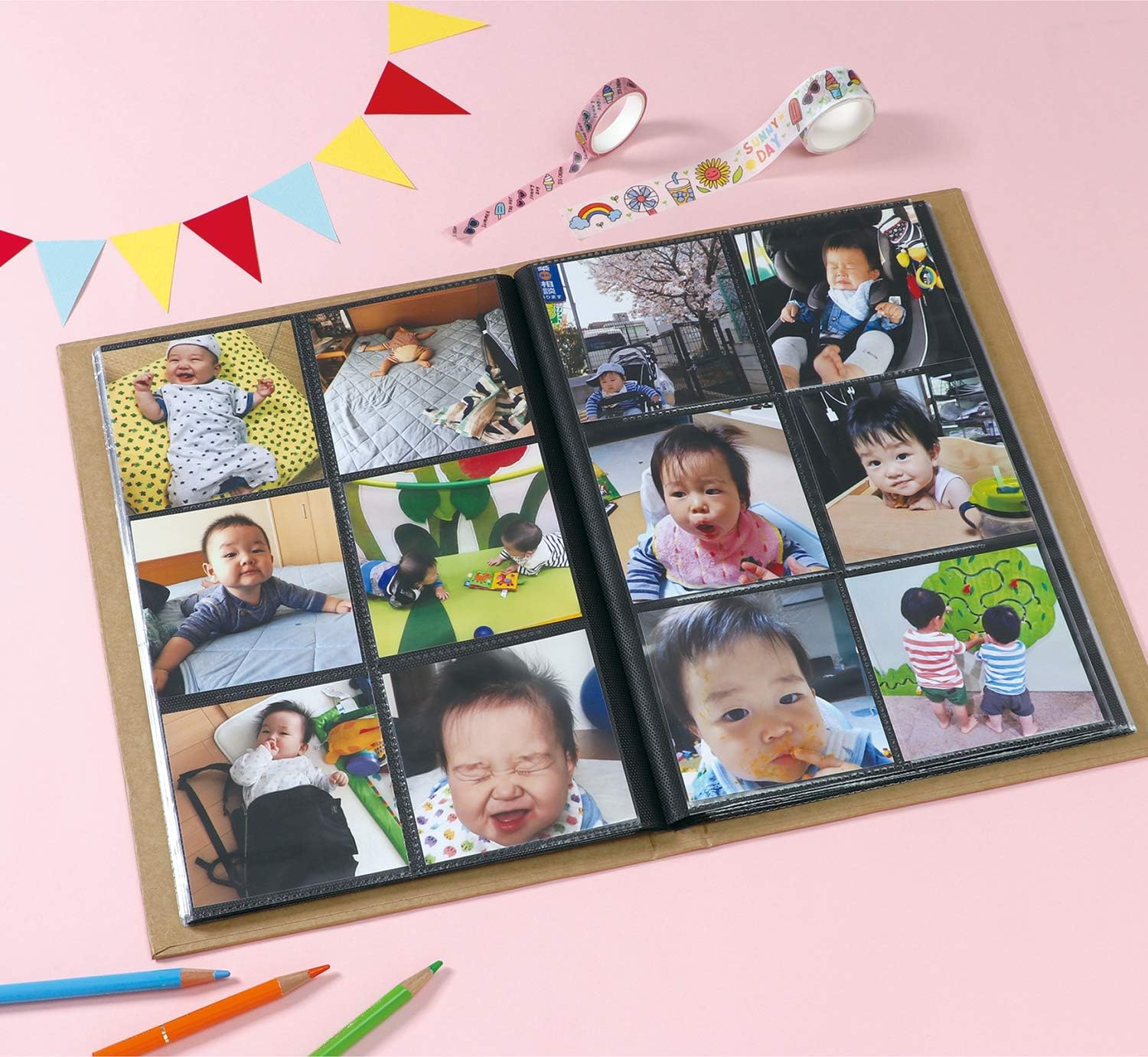 アーテック お絵かきましかくアルバム 5444 アルバム 思い出 子ども 残す 記録 子供 手作り スクラップブック 四角 写真 茶 アルバム リフィル 通販 Amazon