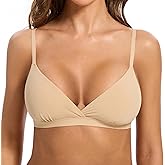 Women's Triangle Bralette Plunge Unlined Seamless Bra No Underwire Sexy Comfortable T-Shirt Everyday Bra
