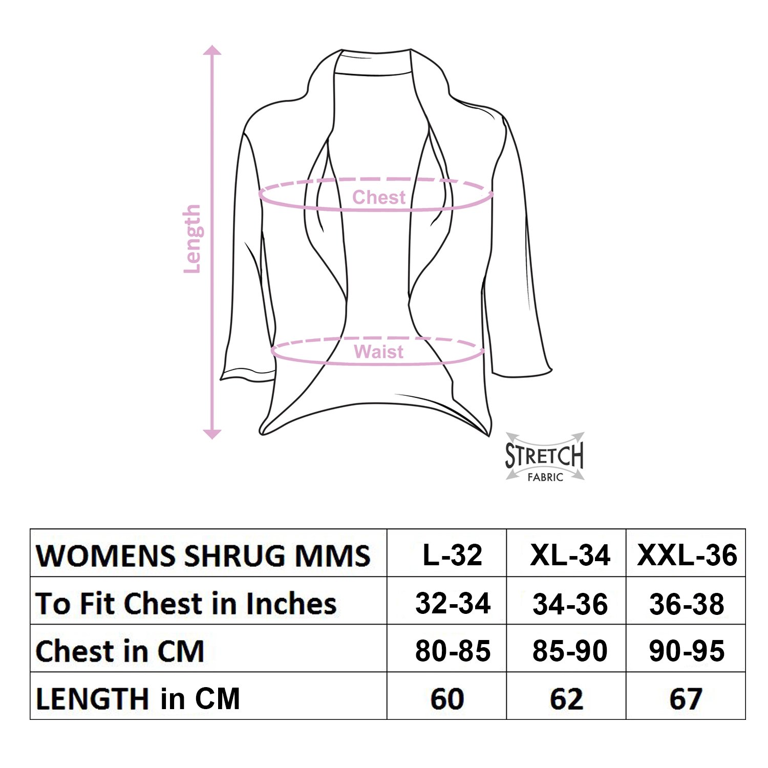 zalula young girls spandex fit- 3/4th sleeve shrug