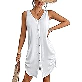 Bsubseach Swimsuit Coverup for Women V Neck Sleeveless Beach Dresses 2025 Vacation Outfits