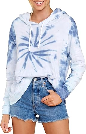 tie dye drawstring hoodie