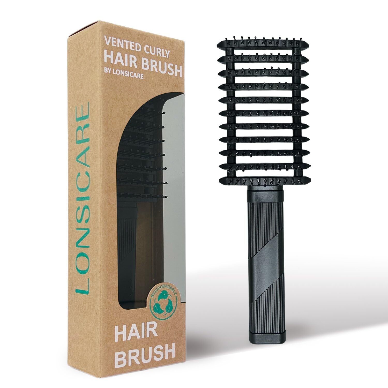 Photo 1 of Curl Defining Brush, Vented Curly Hair Brush for Effortlessly Detangling Shaping and Defining Women's Men's Curls on All Wet or Dry Hair Types, Reduces Frizz (Black 1PC)