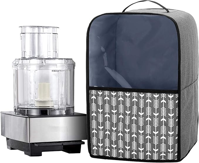 Yarwo Food Processor Dust Cover with Pockets and Top Handle, Compatible with
