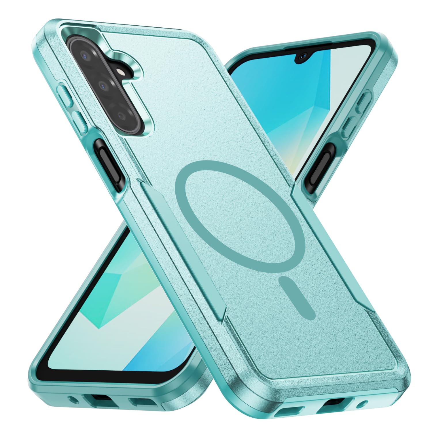 Teayoha for Samsung Galaxy A17 5G Phone Case,[Compatible with Magsafe] [Military Grade Drop Tested] Shockproof Magnetic Tough Rugged Protective Phone Case -6.7 inch (Mint Green)