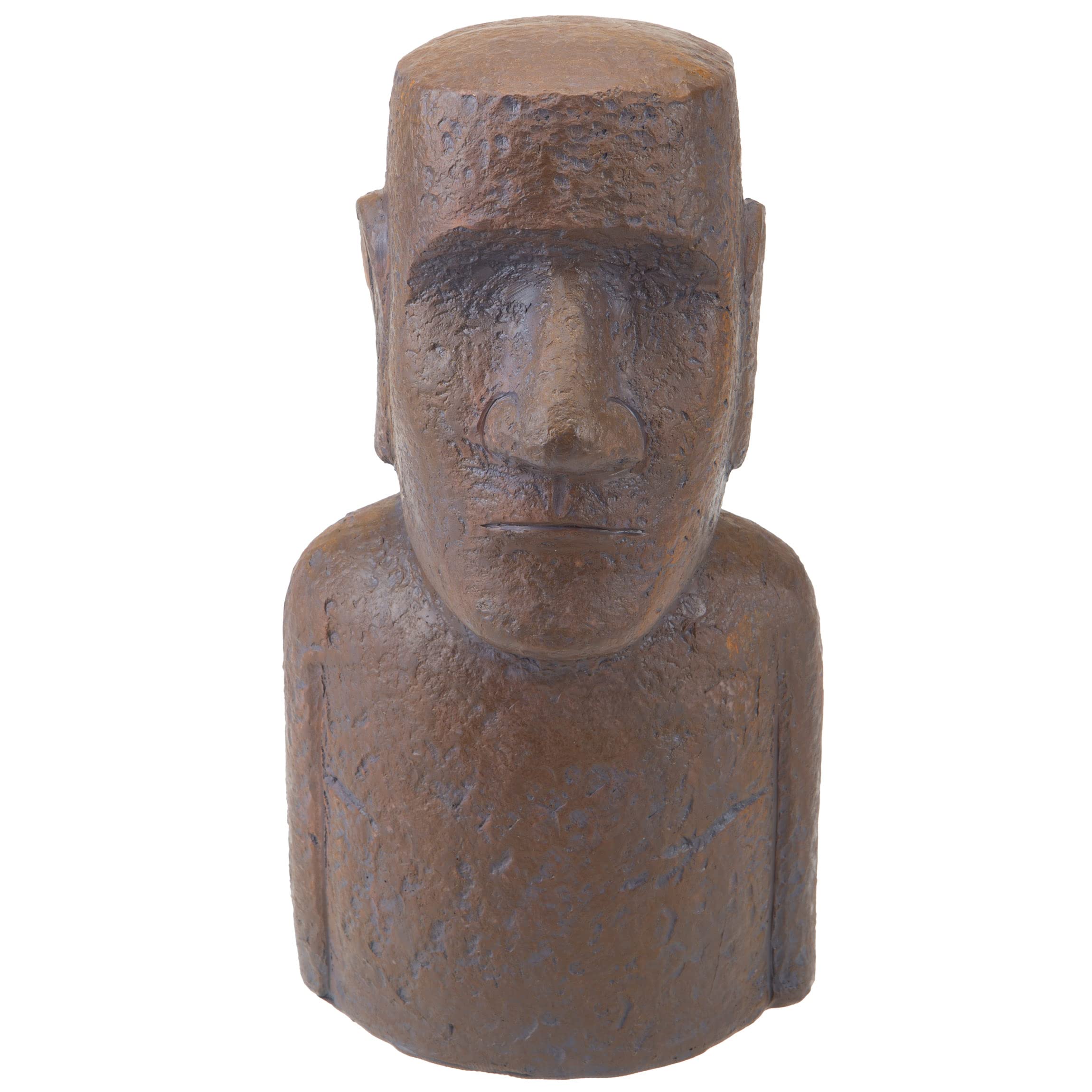 PMS VFM e-Store Easter Island Garden Ornament - Bronze Effect Moai Statue, Perfect for Garden Planters, Aquarium Decoration, and Unique Aquarium Ornaments for Indoor and Outdoor Spaces