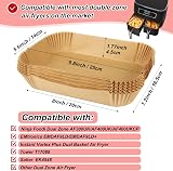 BYKITCHEN 150 Pcs Air Fryer Liners for Ninja Dual AF300UK AF400UK 9.5L view 2