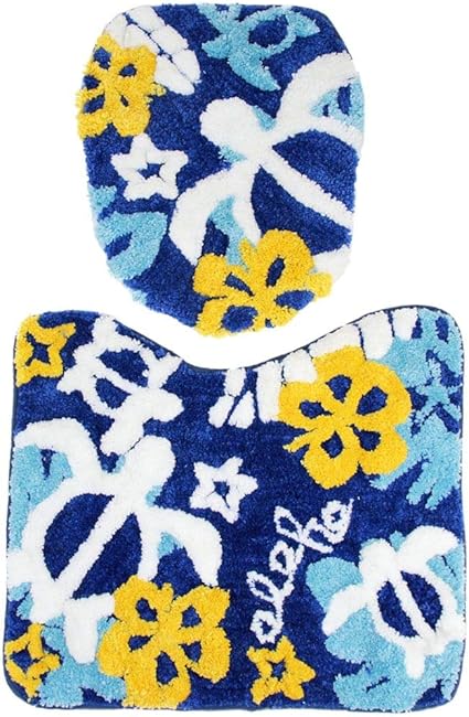 Amazon ホヌ柄 トイレマット フタカバー 2点セット ホヌ ブルー ハワイアン 雑貨 アメリカン雑貨 ハワイアン雑貨 おしゃれ Kahiko トイレマット タンクカバー 通販