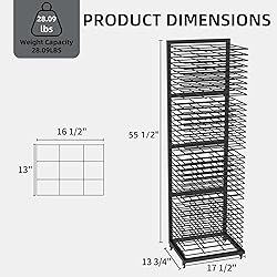 MOOFI Art Drying Rack with 36 Removable Shelves and