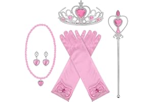 Orgrimmar Princess Dress Up Accessories Gloves Tiara Crown Wand Necklaces Presents for Kids Girls