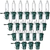 Mudder 60 Count Christmas Tree Replacement Light Bulbs 2.5v 0.425 Watt Replacement Bulb Mini Incandescent Wire String Lights 