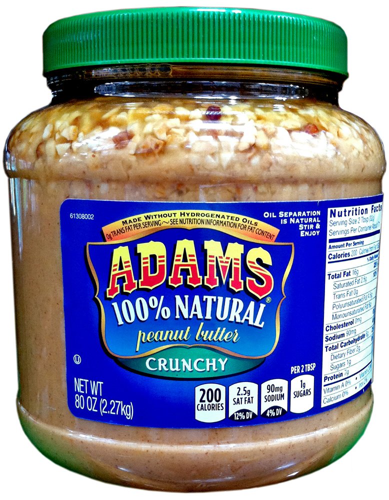 Adams, 100 Natural Peanut Butter Creamy, 36 oz Grocery