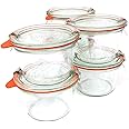 Weck 741 - 0.25 Liter Mold Jars with Lids - 6 Rings and 12 Clamps