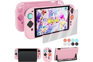 Coooudqs Hard Case for Nintendo Switch 2 (2025) Case dockable, PC Slim Hard Shell for Switch 2 Accessories, Scratch & Shock Protection Cover for Joycon 2 with Screen Protector, 8 xThumb Grip